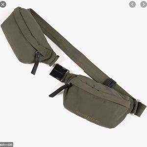Maison Kitsune Double Belt Bag in Khaki